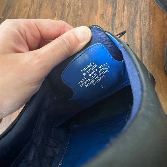 TED BAKER LONDON Fhares Cap Toe Oxford Black Leather - Picture 9 of 11